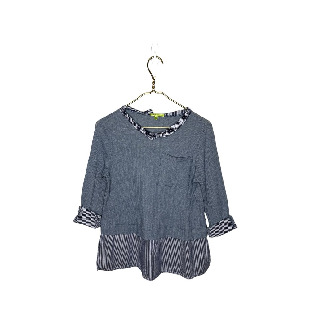 Trisha Tyler Petite small womens pop‎ over layered look blouse womens